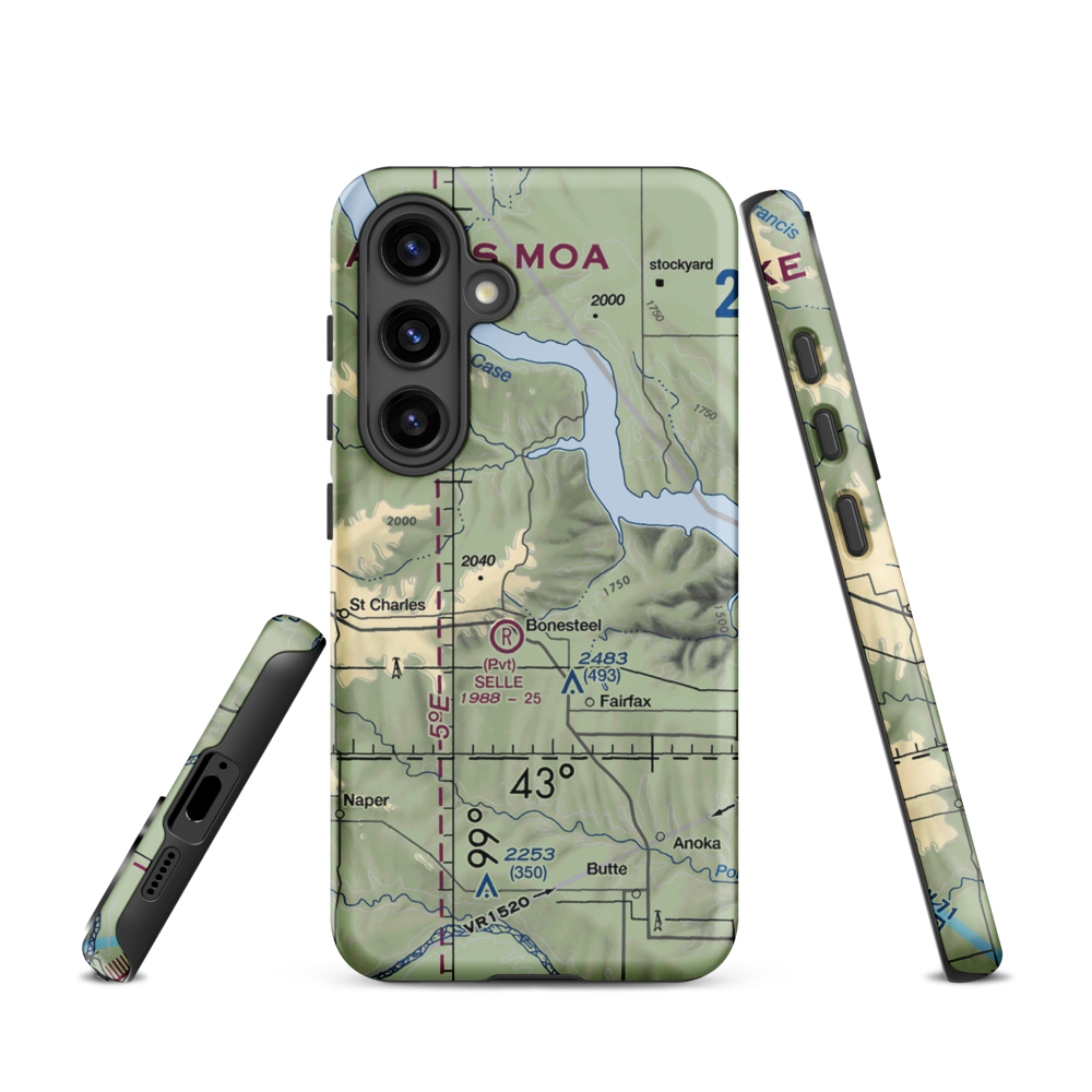 Pepper Port Airport (2SD2) VFR Sectional Samsung Phone Case Samsung Galaxy S24 model shown