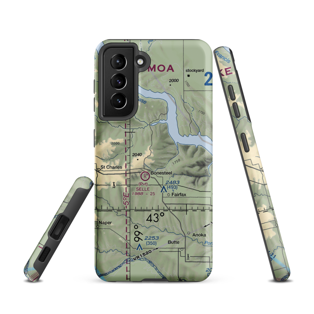 Pepper Port Airport (2SD2) VFR Sectional Samsung Phone Case Samsung Galaxy S21 model shown