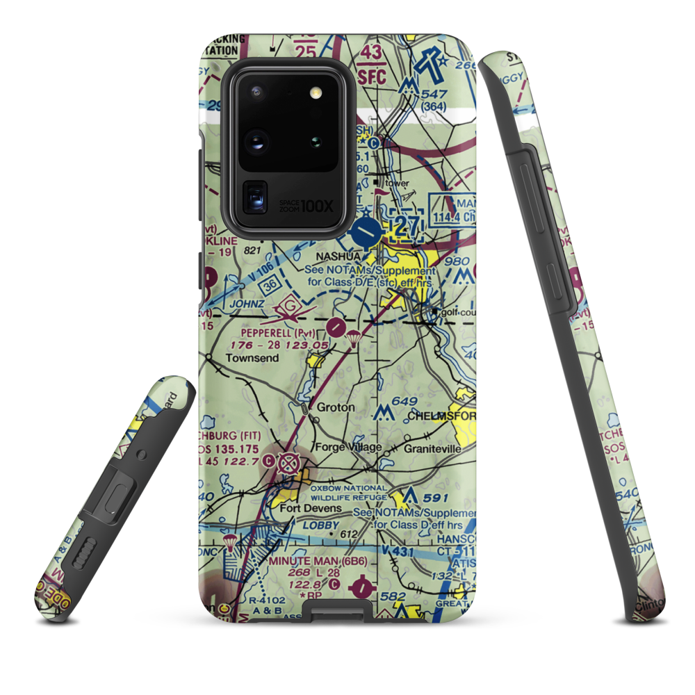 Pepperell Airport (26MA) VFR Sectional Samsung Phone Case Samsung Galaxy S20 Ultra model shown
