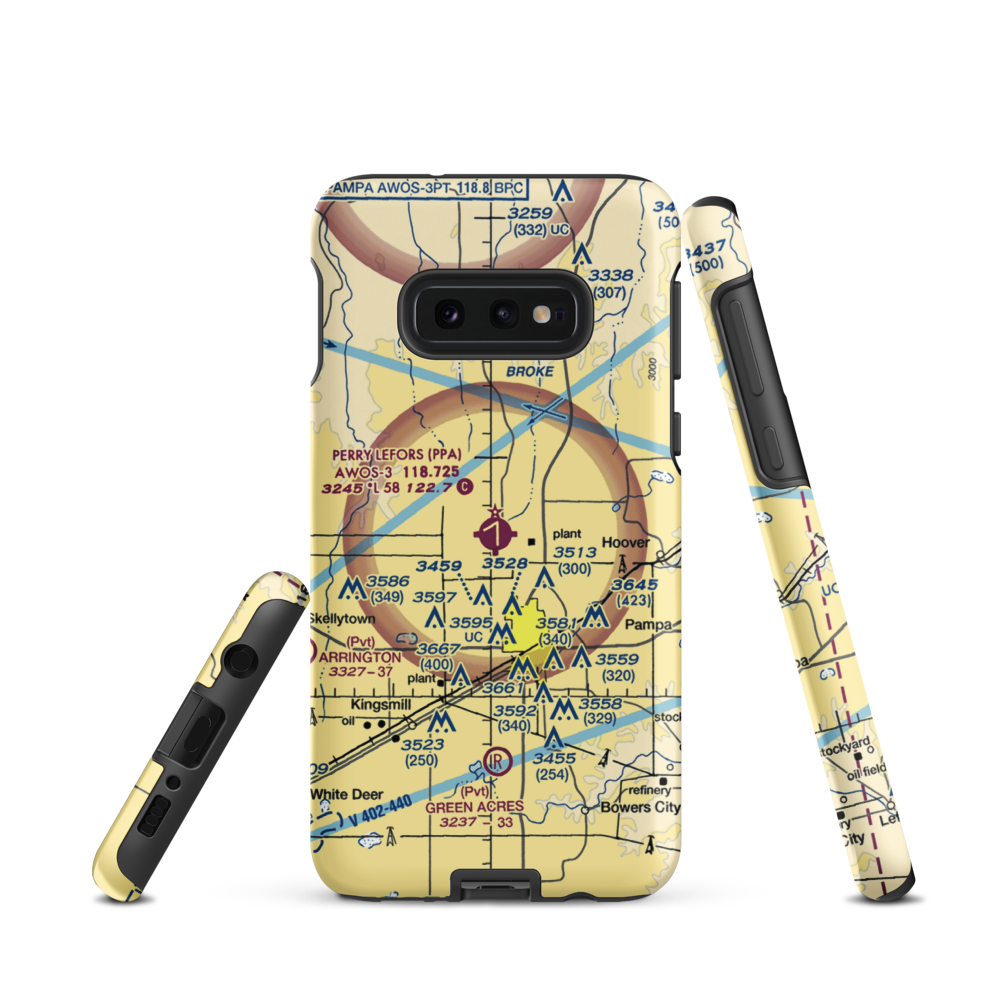 Perry Lefors Field (PPA) VFR Sectional Samsung Phone Case Samsung Galaxy S10 Plus model shown