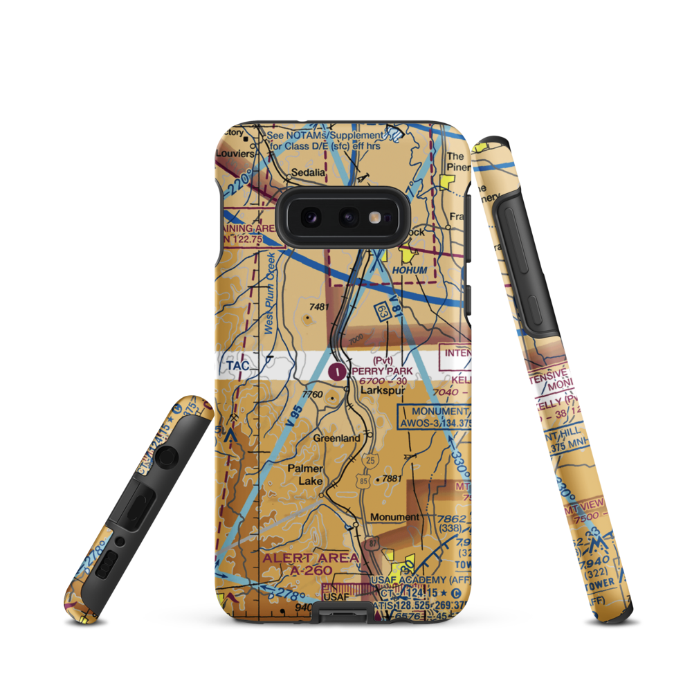 Perry Park Airport (CO93) VFR Sectional Samsung Phone Case Samsung Galaxy S10 Plus model shown