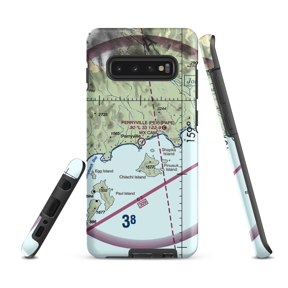 Perryville Airport (PEV) VFR Sectional Samsung Phone Case Samsung Galaxy S10 Plus model shown