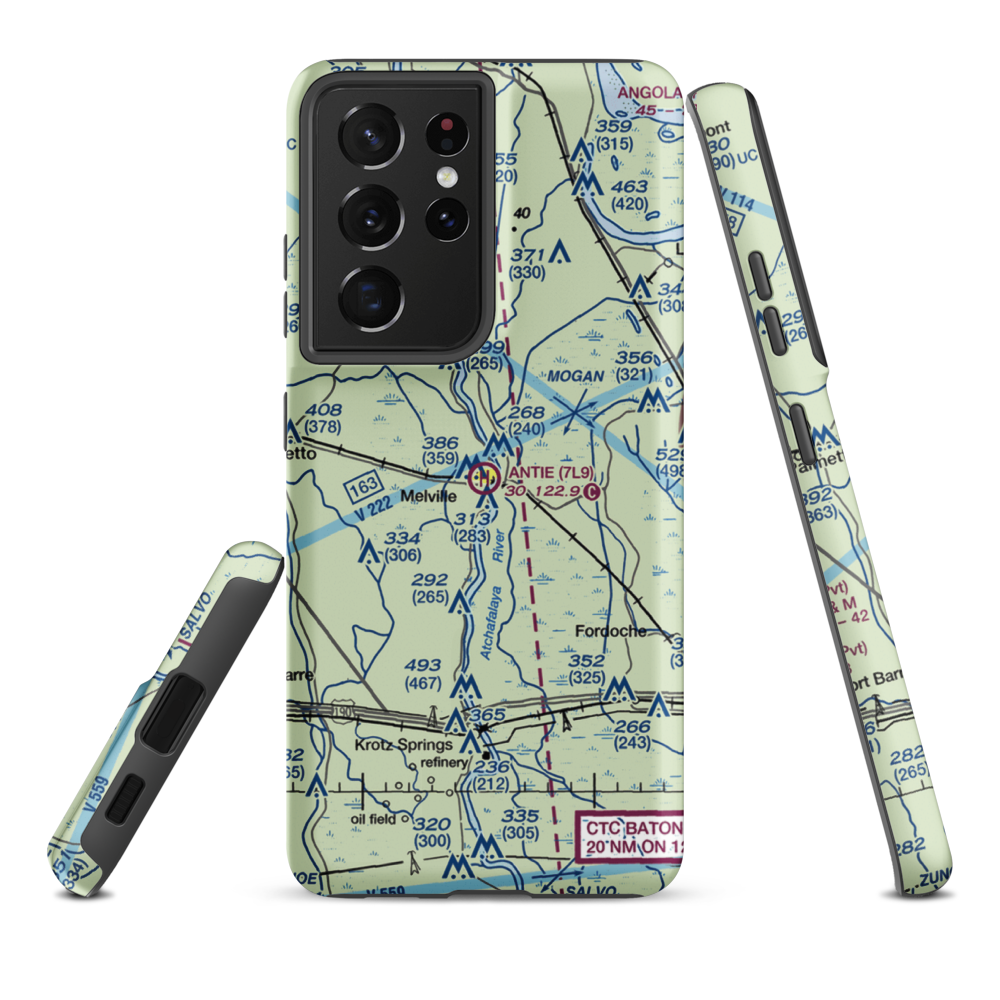 Pete Antie Municipal Heliport (7L9) VFR Sectional Samsung Phone Case Samsung Galaxy S21 Ultra model shown