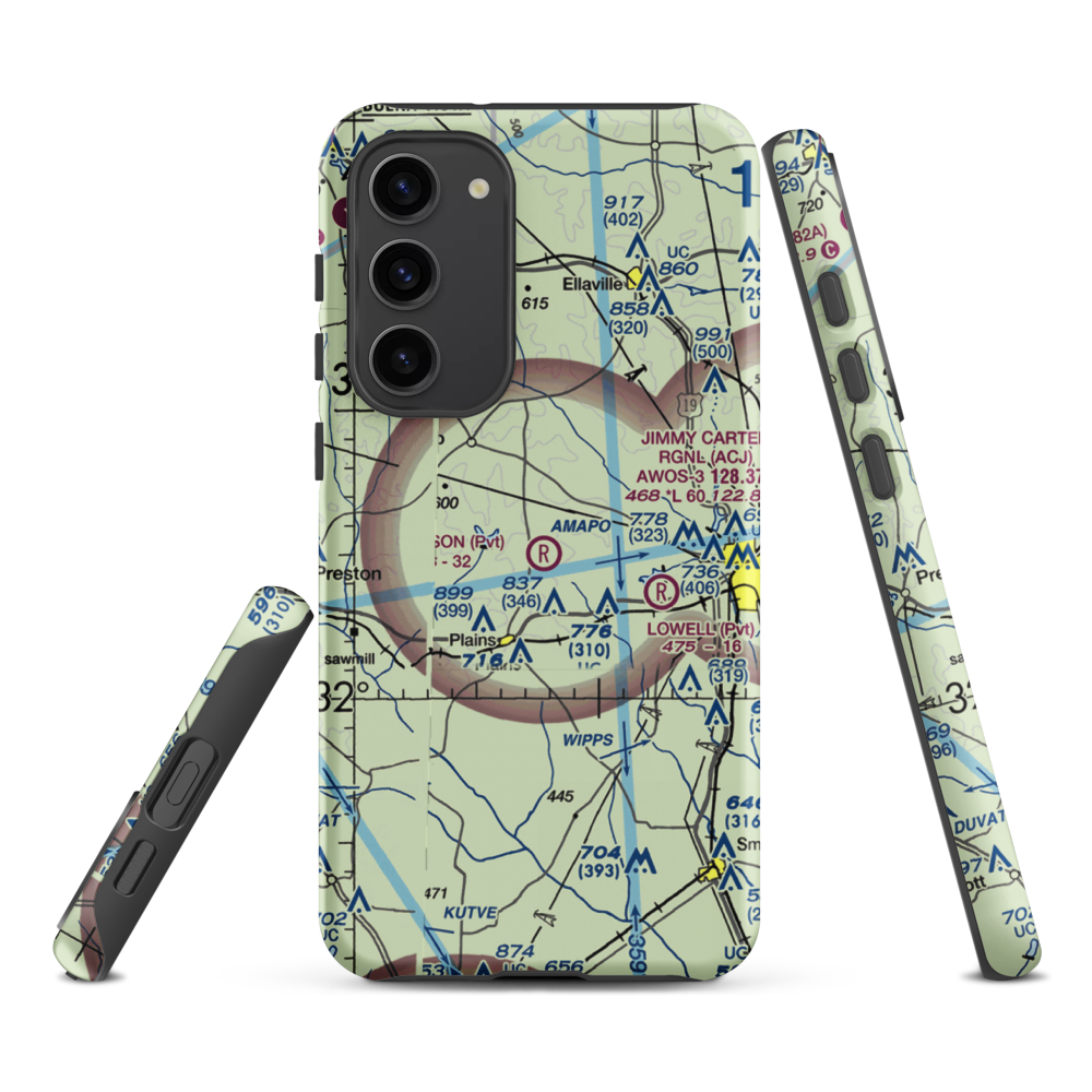 Peterson Field (4GA5) VFR Sectional Samsung Phone Case Samsung Galaxy S23 Plus model shown