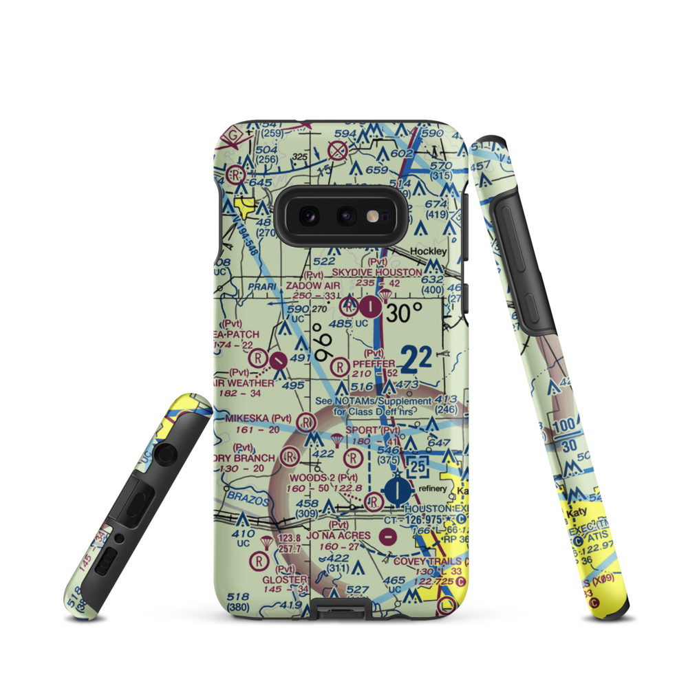 Pfeffer & Son Farms Airport (4XS0) VFR Sectional Samsung Phone Case Samsung Galaxy S10e model shown