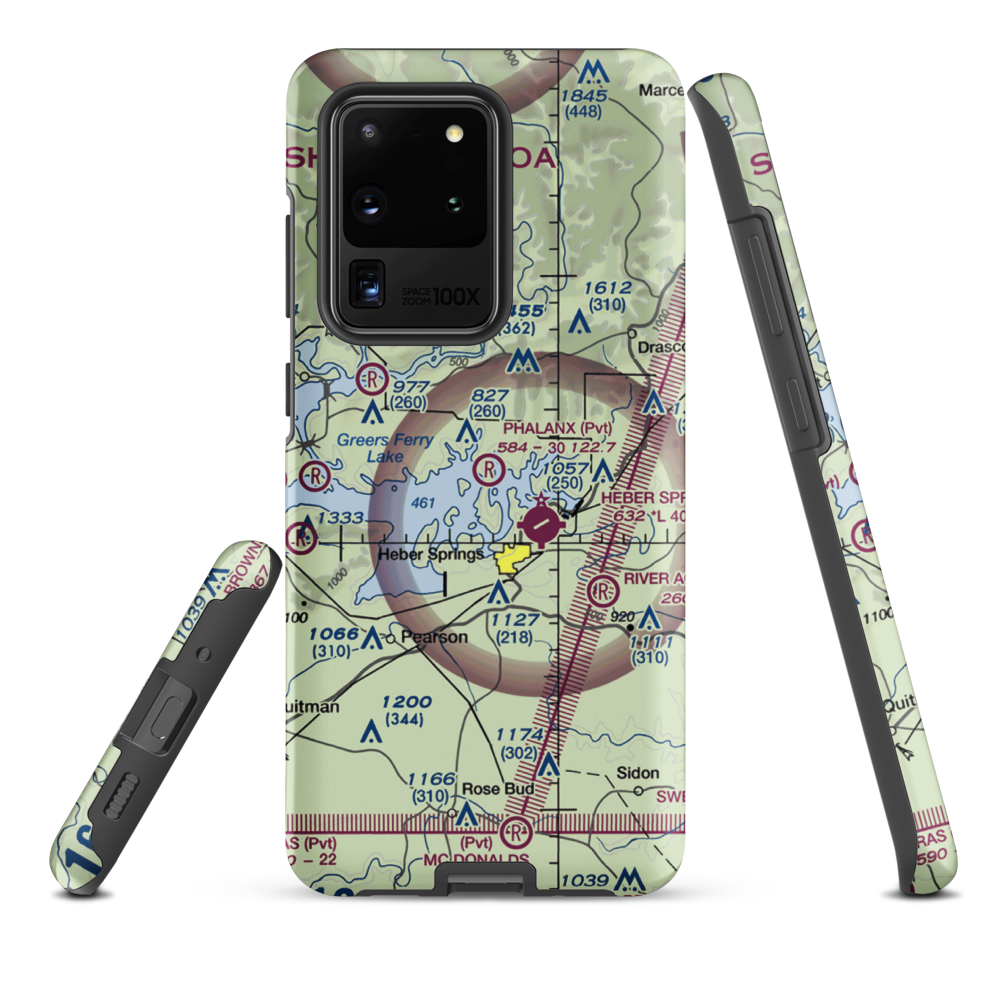 Phalanx Airport (30AR) VFR Sectional Samsung Phone Case Samsung Galaxy S20 Ultra model shown