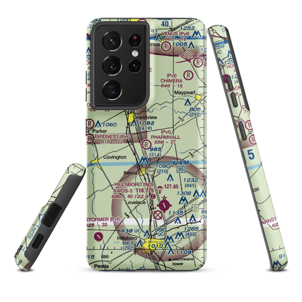 Pharmnall Airport (22TA) VFR Sectional Samsung Phone Case Samsung Galaxy S21 Ultra model shown
