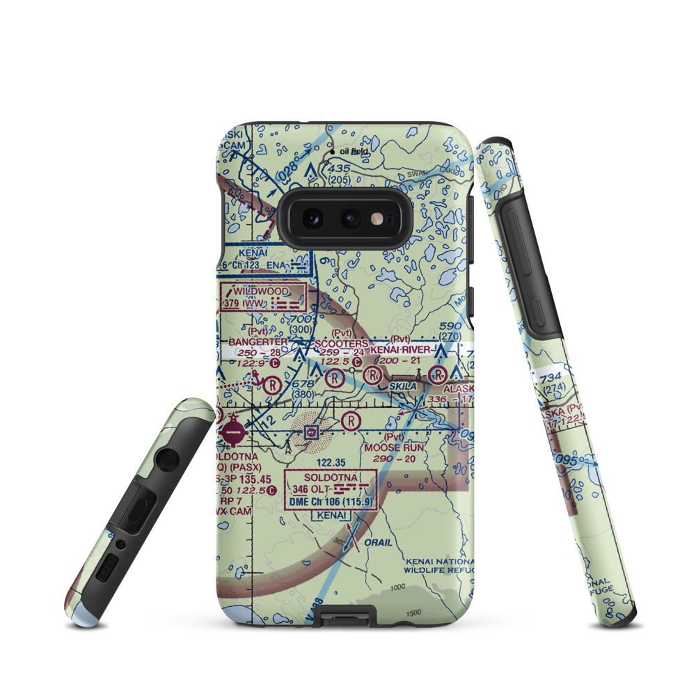 Phil's Airport (04AA) VFR Sectional Samsung Phone Case Samsung Galaxy S10 Plus model shown