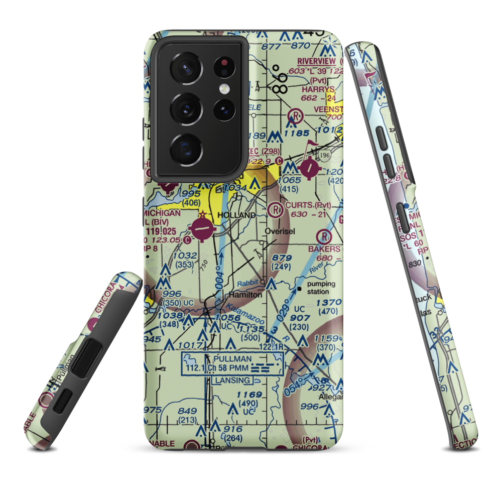 Phil's Field (4MI3) VFR Sectional Samsung Phone Case Samsung Galaxy S21 Ultra model shown