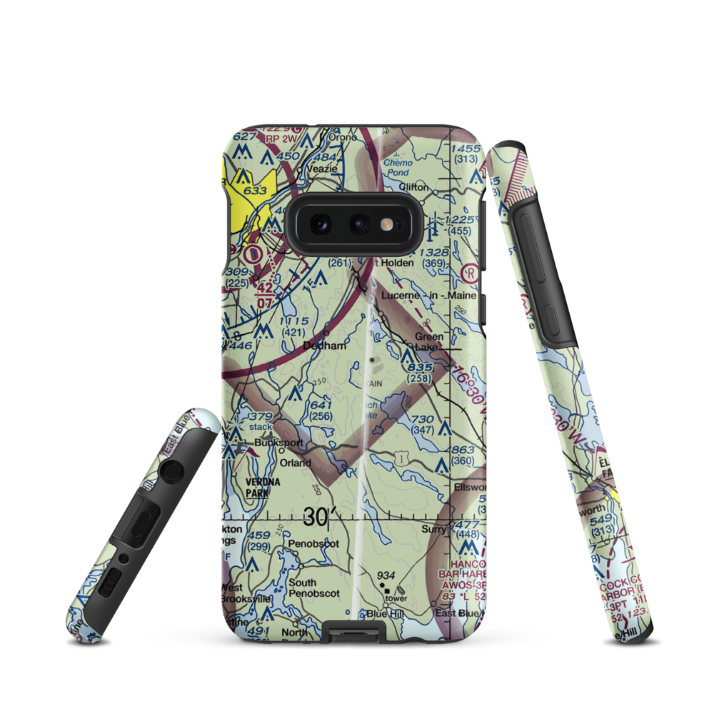 Philbrick Mountain Airport (72ME) VFR Sectional Samsung Phone Case Samsung Galaxy S10e model shown
