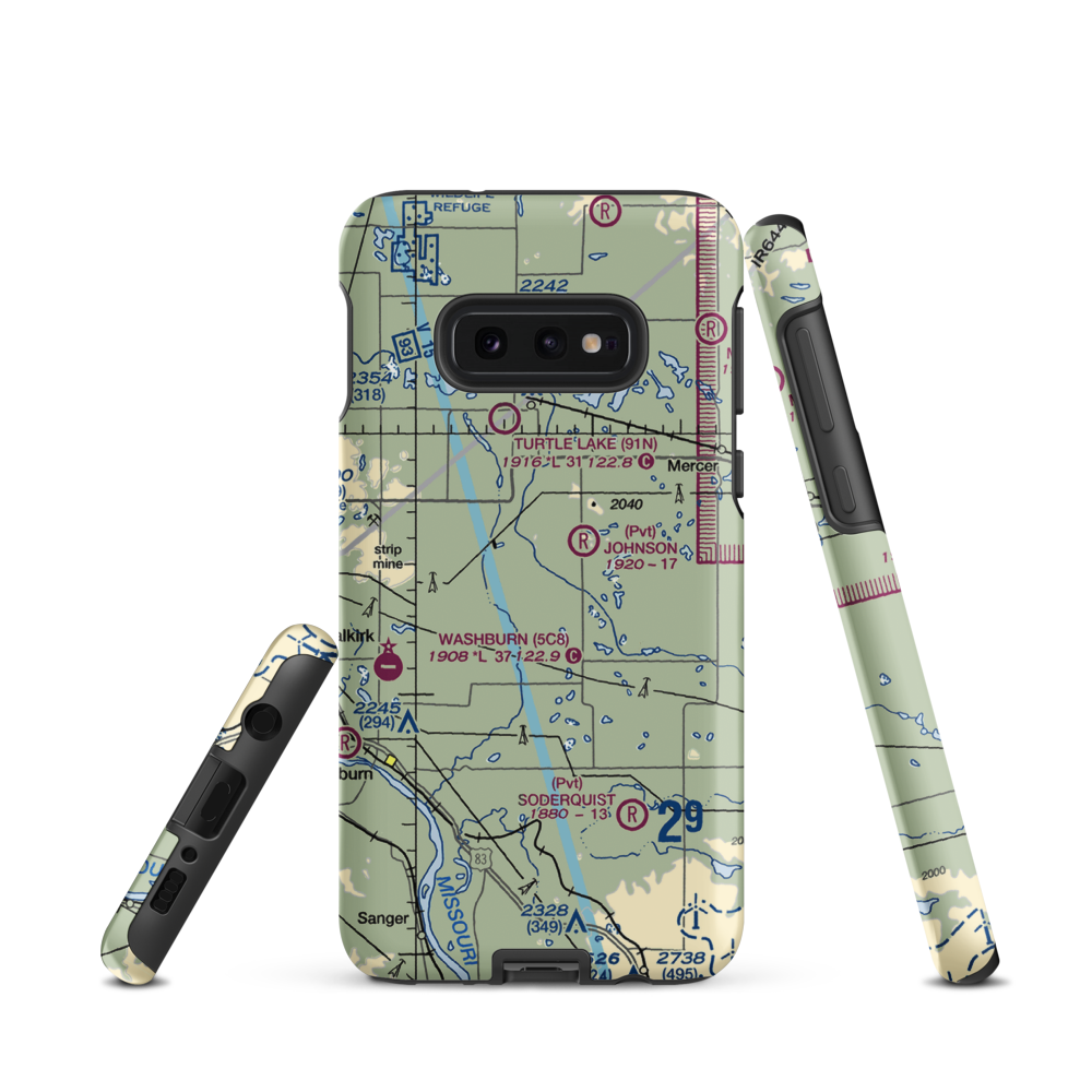 Philbrick Private Airstrip (NA79) VFR Sectional Samsung Phone Case Samsung Galaxy S10 Plus model shown