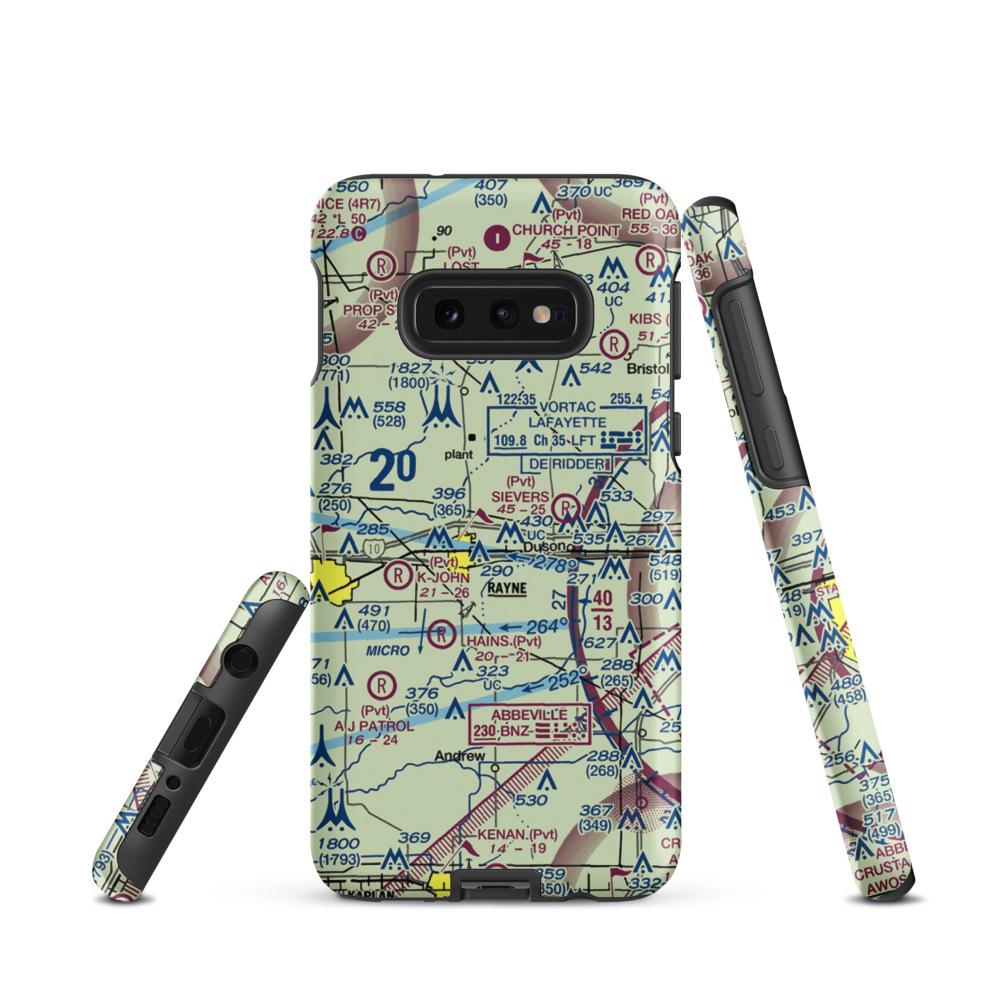 Phoenix Airport (LA30) VFR Sectional Samsung Phone Case Samsung Galaxy S10e model shown
