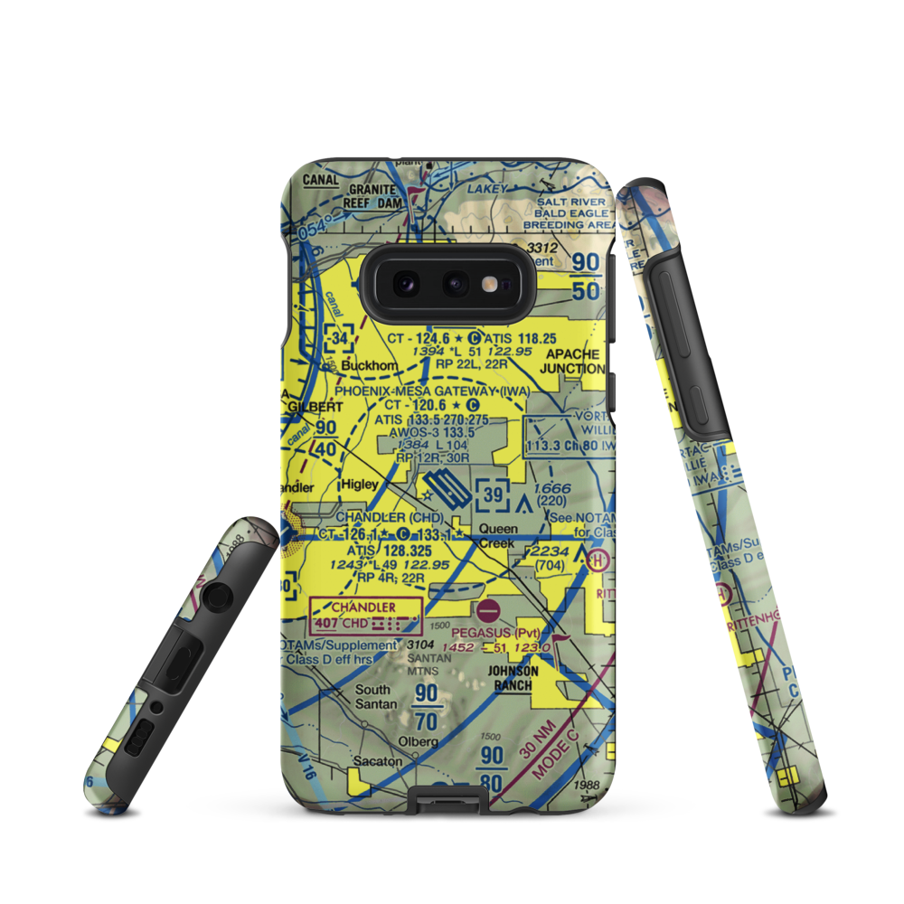 Phoenix-Mesa-Gateway Airport (IWA) VFR Sectional Samsung Phone Case Samsung Galaxy S10e model shown
