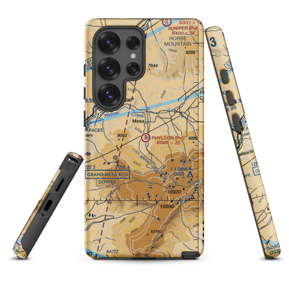 Phylcon Ranch Airport (9CO9) VFR Sectional Samsung Phone Case Samsung Galaxy S25 Ultra model shown