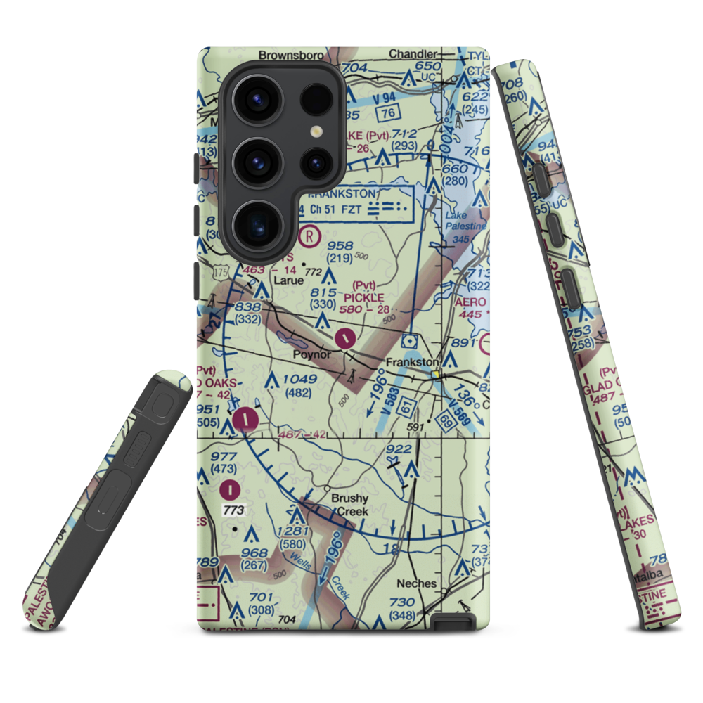 Pickle Plantation Airport (XS91) VFR Sectional Samsung Phone Case Samsung Galaxy S23 Ultra model shown