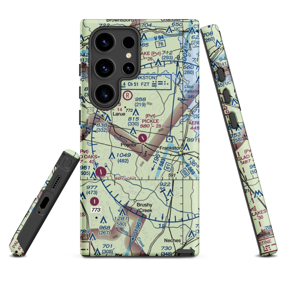 Pickle Plantation Airport (XS91) VFR Sectional Samsung Phone Case Samsung Galaxy S24 Ultra model shown