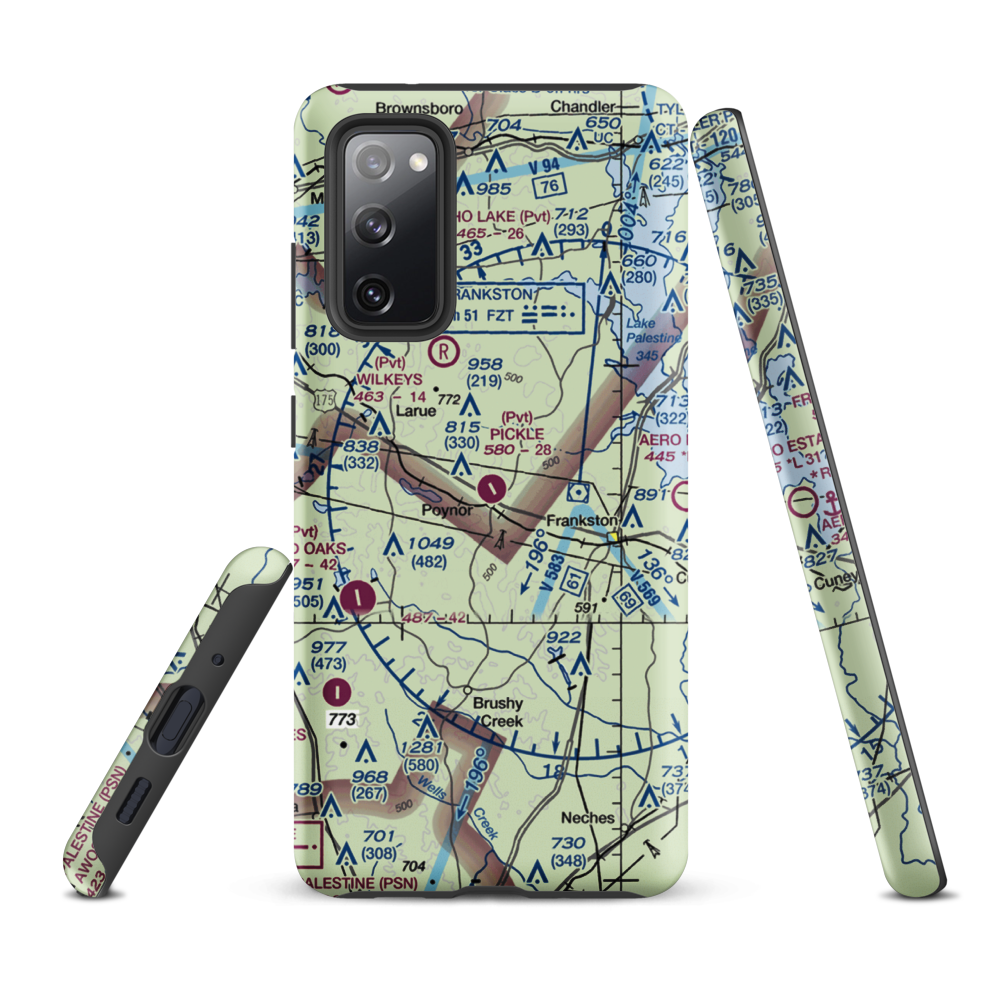 Pickle Plantation Airport (XS91) VFR Sectional Samsung Phone Case Samsung Galaxy S20 FE model shown