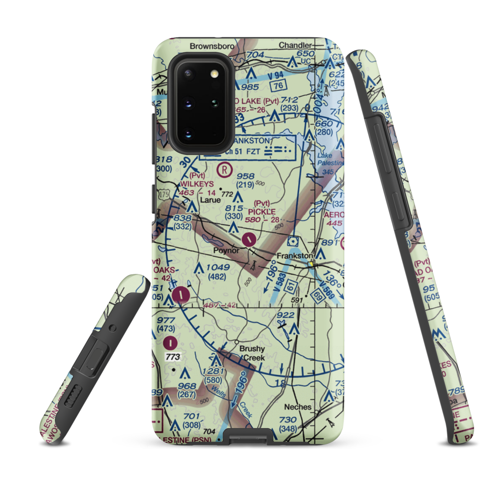 Pickle Plantation Airport (XS91) VFR Sectional Samsung Phone Case Samsung Galaxy S20 Plus model shown