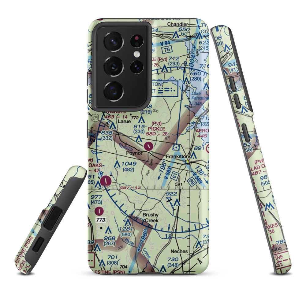 Pickle Plantation Airport (XS91) VFR Sectional Samsung Phone Case Samsung Galaxy S21 Ultra model shown