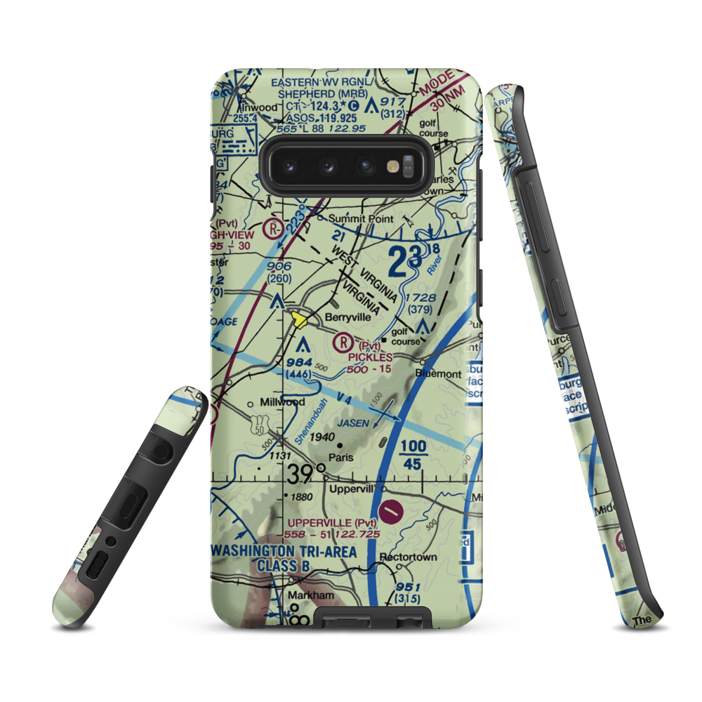Pickles Airport (01VA) VFR Sectional Samsung Phone Case Samsung Galaxy S10e model shown