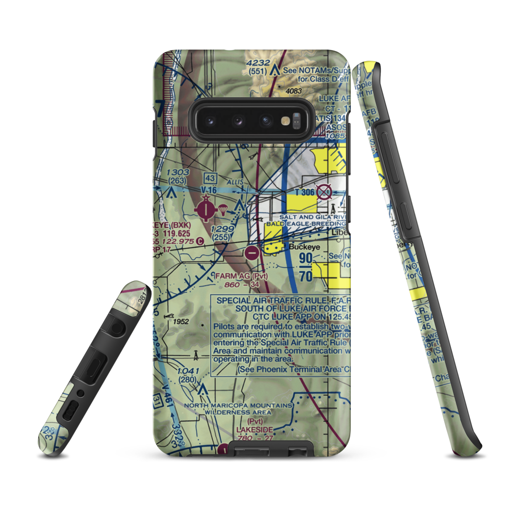 Pierce Airport (10AZ) VFR Sectional Samsung Phone Case Samsung Galaxy S10e model shown