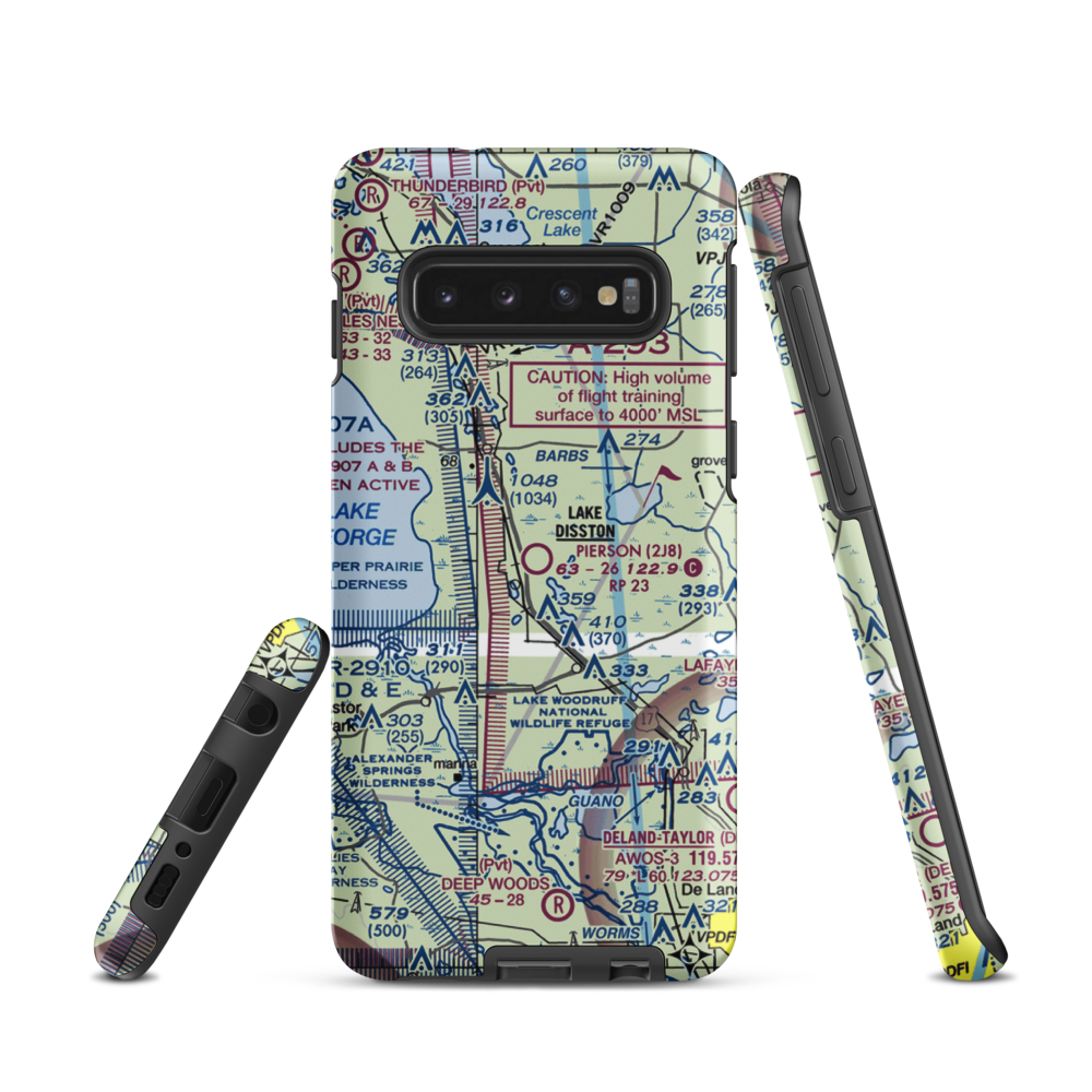 Pierson Municipal Airport (2J8) VFR Sectional Samsung Phone Case Samsung Galaxy S10 model shown