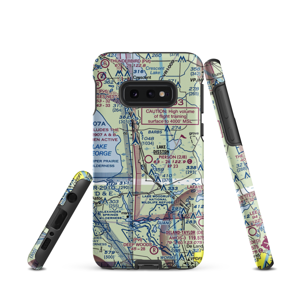 Pierson Municipal Airport (2J8) VFR Sectional Samsung Phone Case Samsung Galaxy S10 Plus model shown