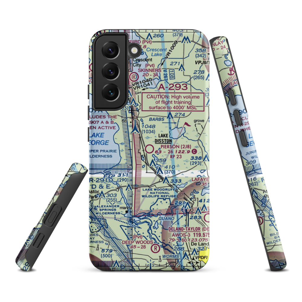 Pierson Municipal Airport (2J8) VFR Sectional Samsung Phone Case Samsung Galaxy S22 Plus model shown
