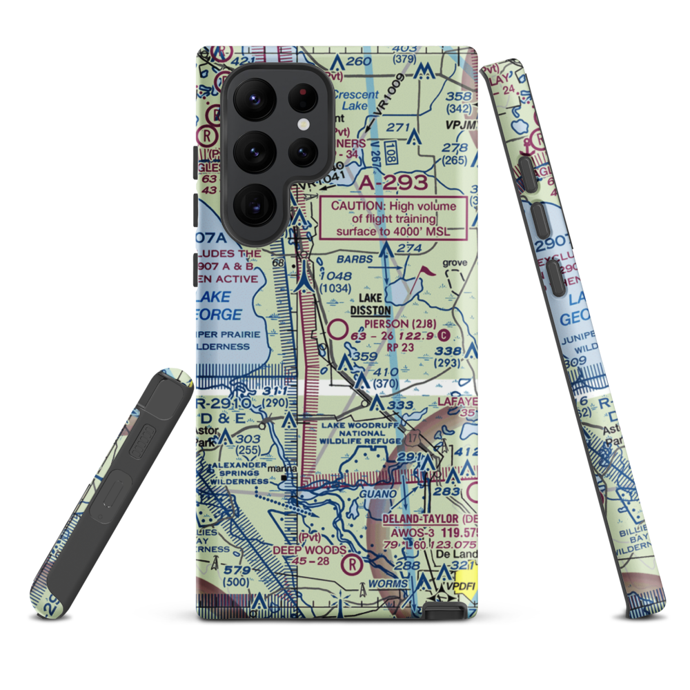 Pierson Municipal Airport (2J8) VFR Sectional Samsung Phone Case Samsung Galaxy S22 Ultra model shown