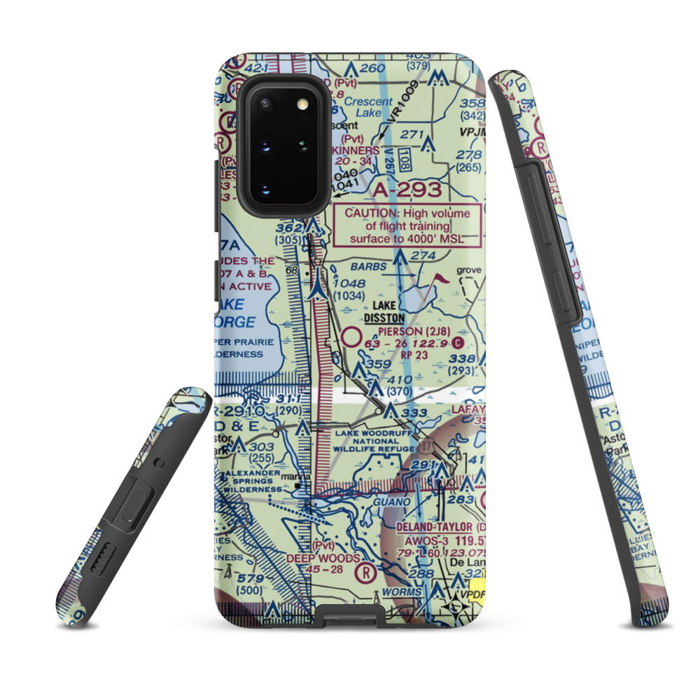 Pierson Municipal Airport (2J8) VFR Sectional Samsung Phone Case Samsung Galaxy S20 Plus model shown