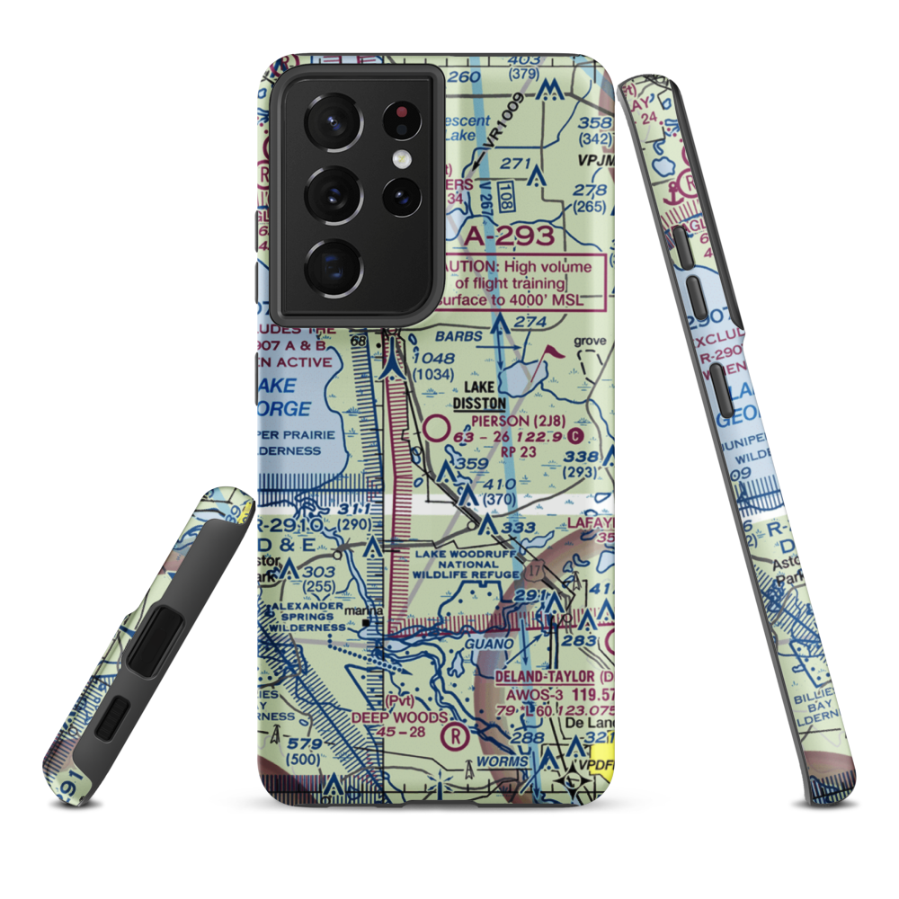 Pierson Municipal Airport (2J8) VFR Sectional Samsung Phone Case Samsung Galaxy S21 Ultra model shown