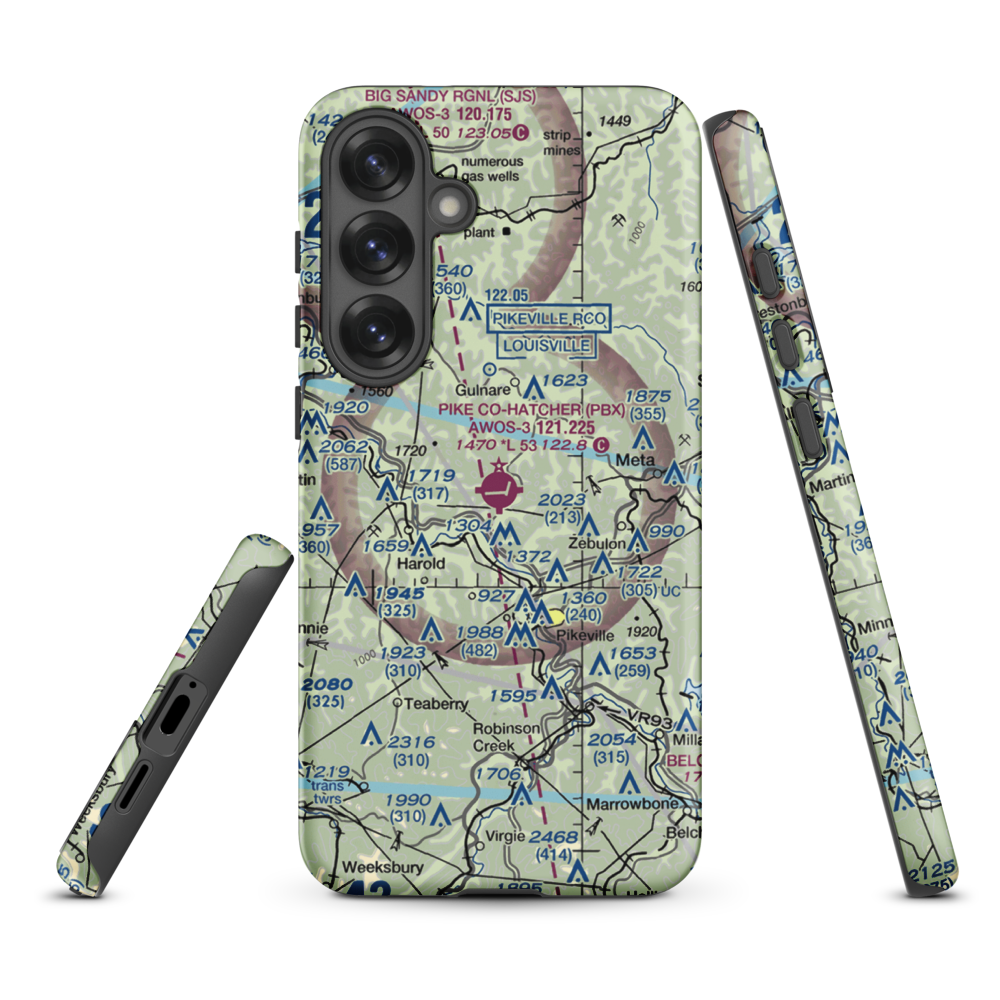 Pike County-Hatcher Field (PBX) VFR Sectional Samsung Phone Case Samsung Galaxy S25 Plus model shown