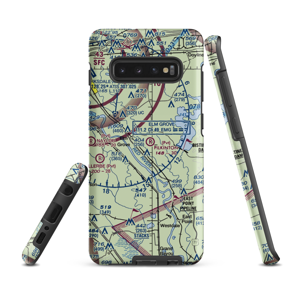 Pilkinton Airstrip (68LA) VFR Sectional Samsung Phone Case Samsung Galaxy S10 Plus model shown