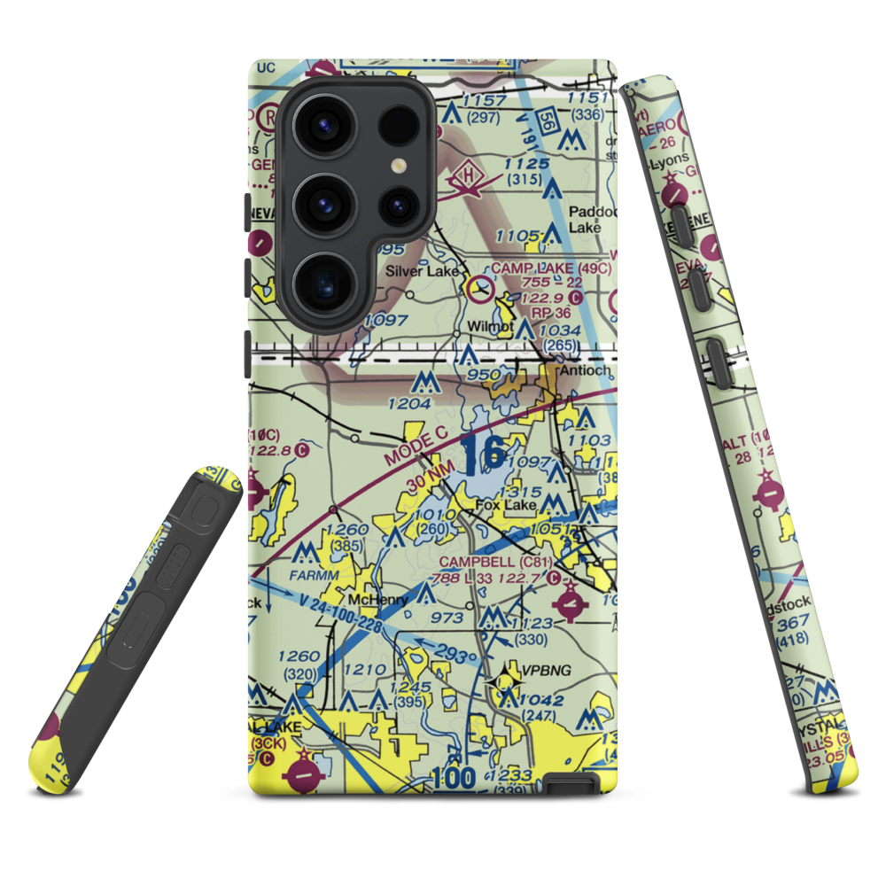 Pillow Hill Airport (3LL4) VFR Sectional Samsung Phone Case Samsung Galaxy S23 Ultra model shown