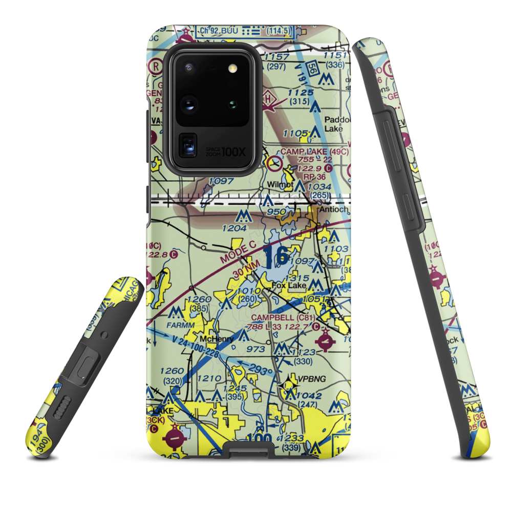 Pillow Hill Airport (3LL4) VFR Sectional Samsung Phone Case Samsung Galaxy S20 Ultra model shown