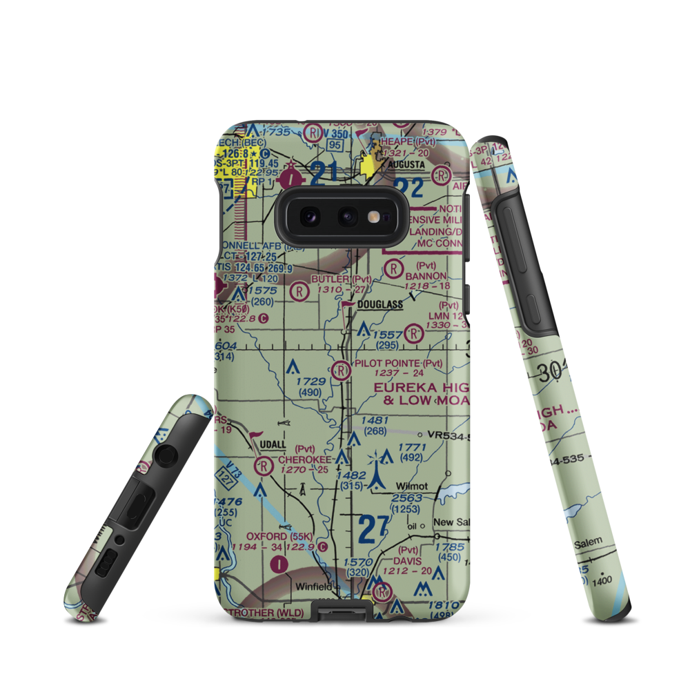Pilot Pointe Estates Airport (SN52) VFR Sectional Samsung Phone Case Samsung Galaxy S10 Plus model shown