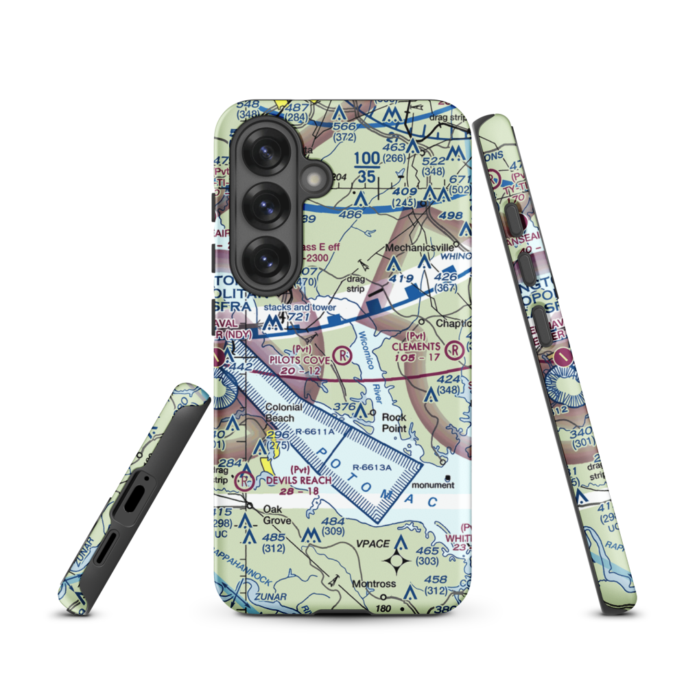 Pilots Cove Airport (MD06) VFR Sectional Samsung Phone Case Samsung Galaxy S25 model shown