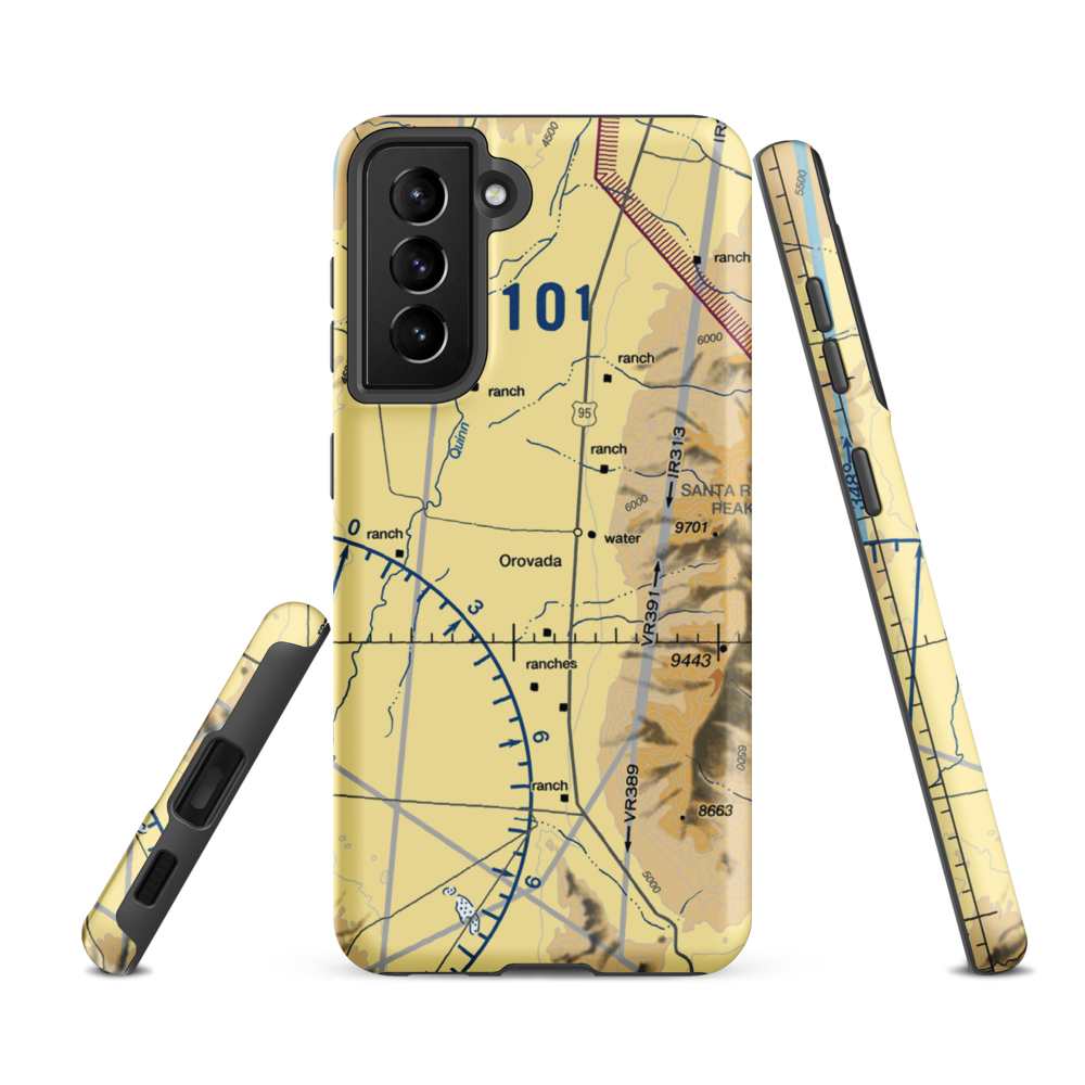 Pine Grove Airport (NV68) VFR Sectional Samsung Phone Case Samsung Galaxy S21 FE model shown