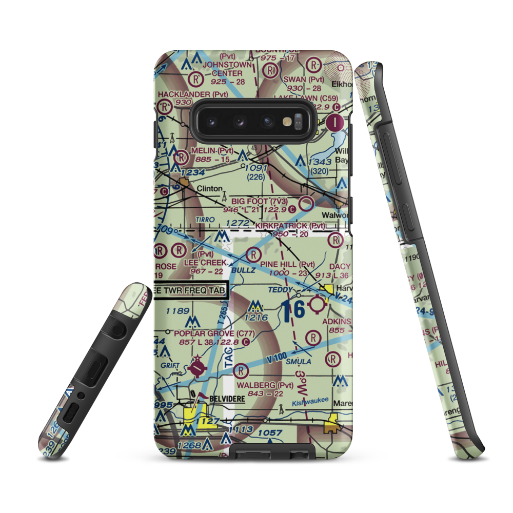 Pine Hill Airport (09LL) VFR Sectional Samsung Phone Case Samsung Galaxy S10 Plus model shown