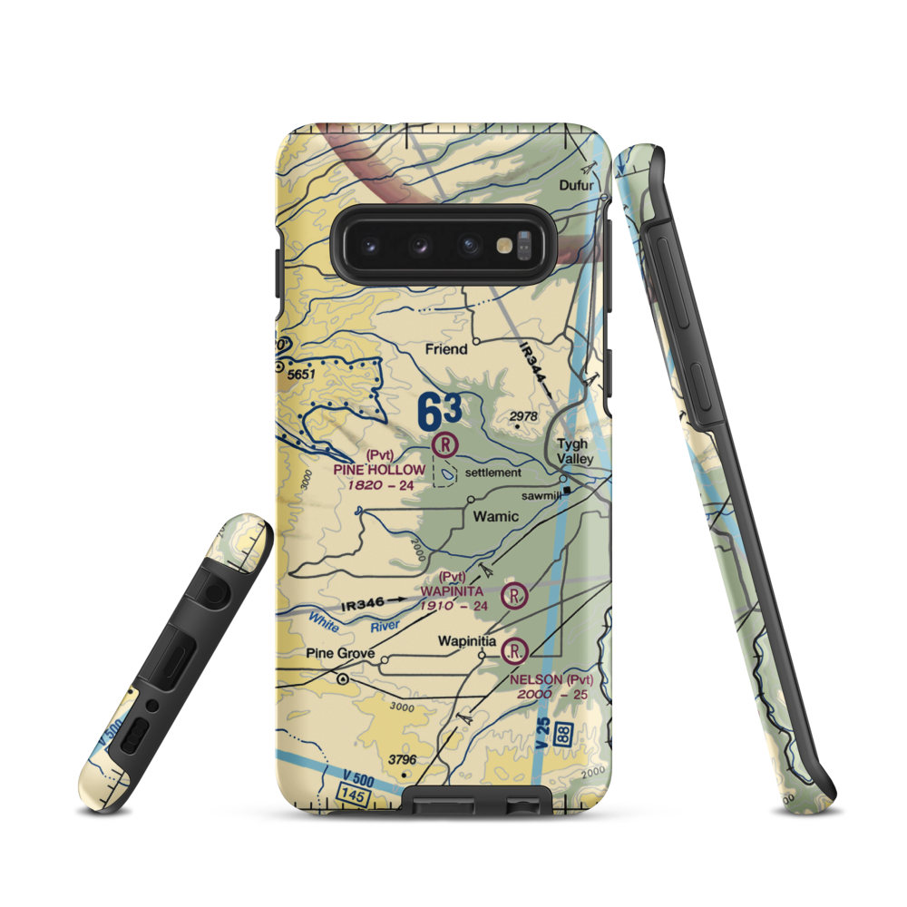 Pine Hollow Airport (32OR) VFR Sectional Samsung Phone Case Samsung Galaxy S10 model shown