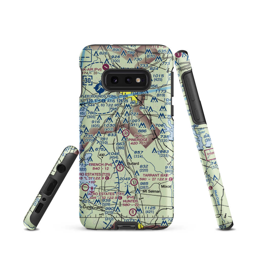 Pineridge STOLport (16TS) VFR Sectional Samsung Phone Case Samsung Galaxy S10 Plus model shown