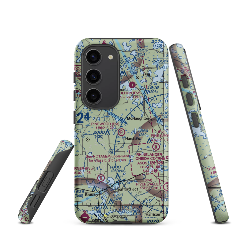 Pinewood Air Park (WS39) VFR Sectional Samsung Phone Case Samsung Galaxy S23 model shown