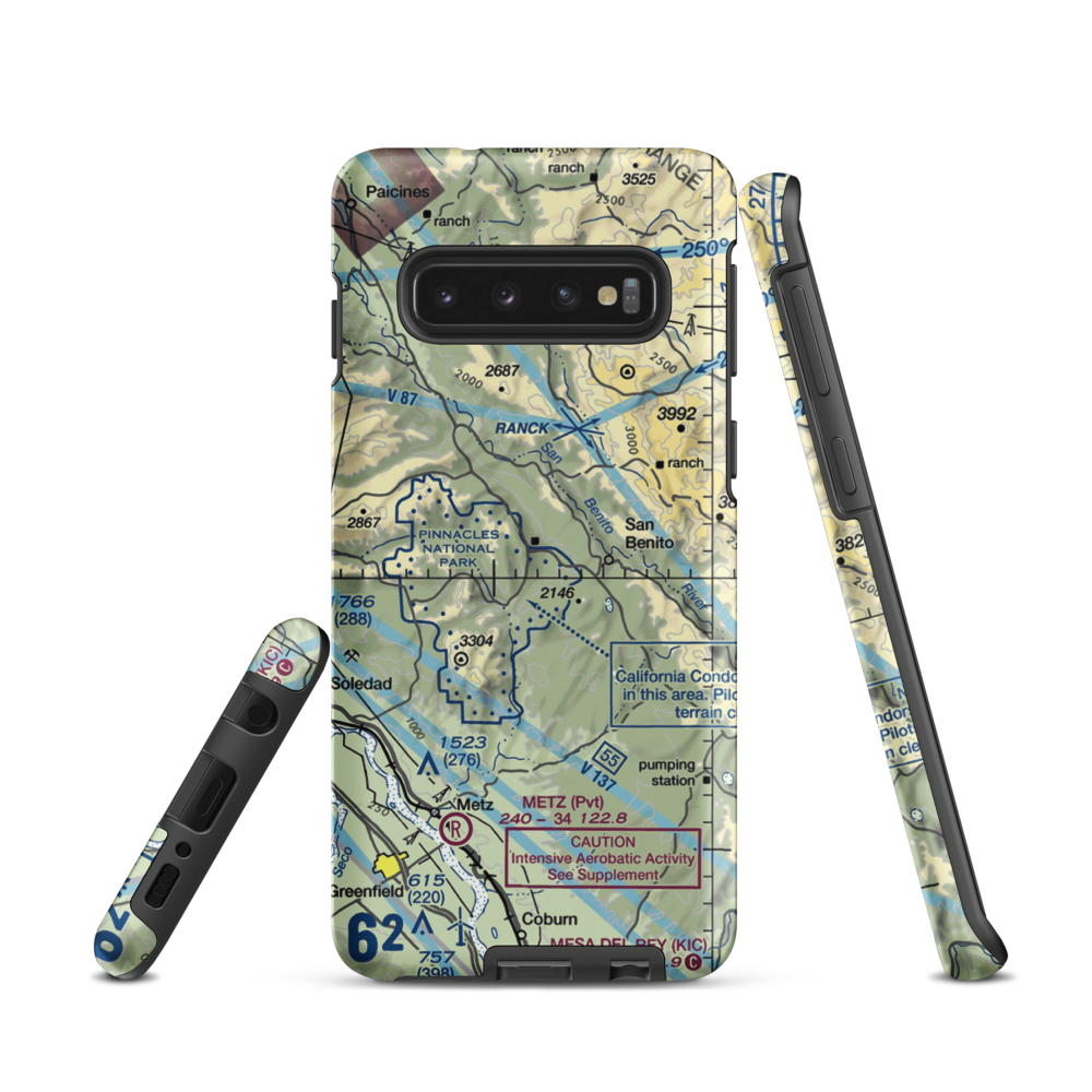 Pinnacles Ranch Airport (O23) VFR Sectional Samsung Phone Case Samsung Galaxy S10 model shown