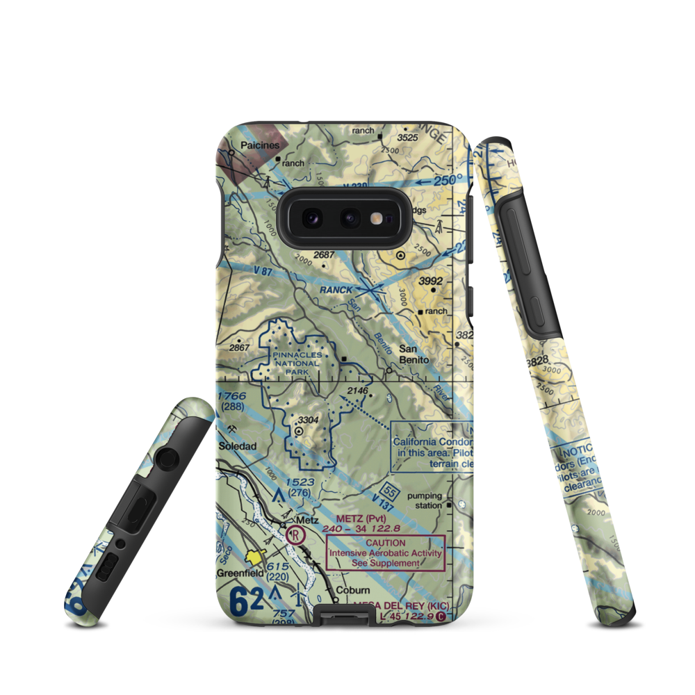 Pinnacles Ranch Airport (O23) VFR Sectional Samsung Phone Case Samsung Galaxy S10e model shown