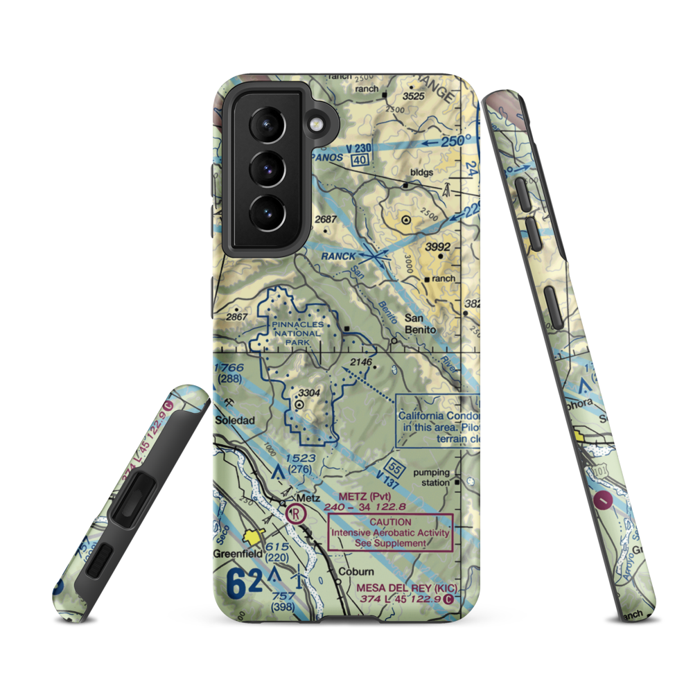 Pinnacles Ranch Airport (O23) VFR Sectional Samsung Phone Case Samsung Galaxy S21 Ultra model shown