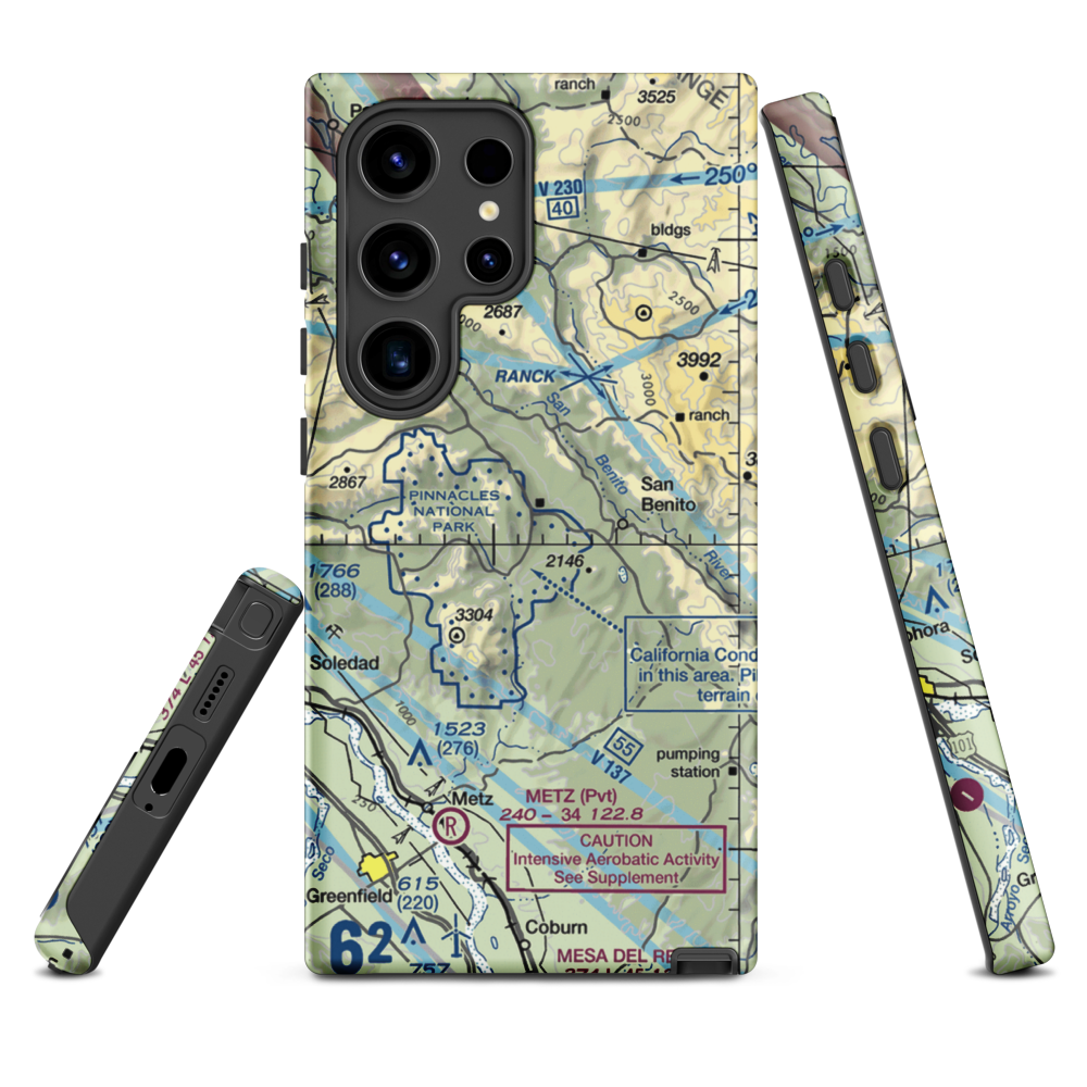 Pinnacles Ranch Airport (O23) VFR Sectional Samsung Phone Case Samsung Galaxy S24 Ultra model shown