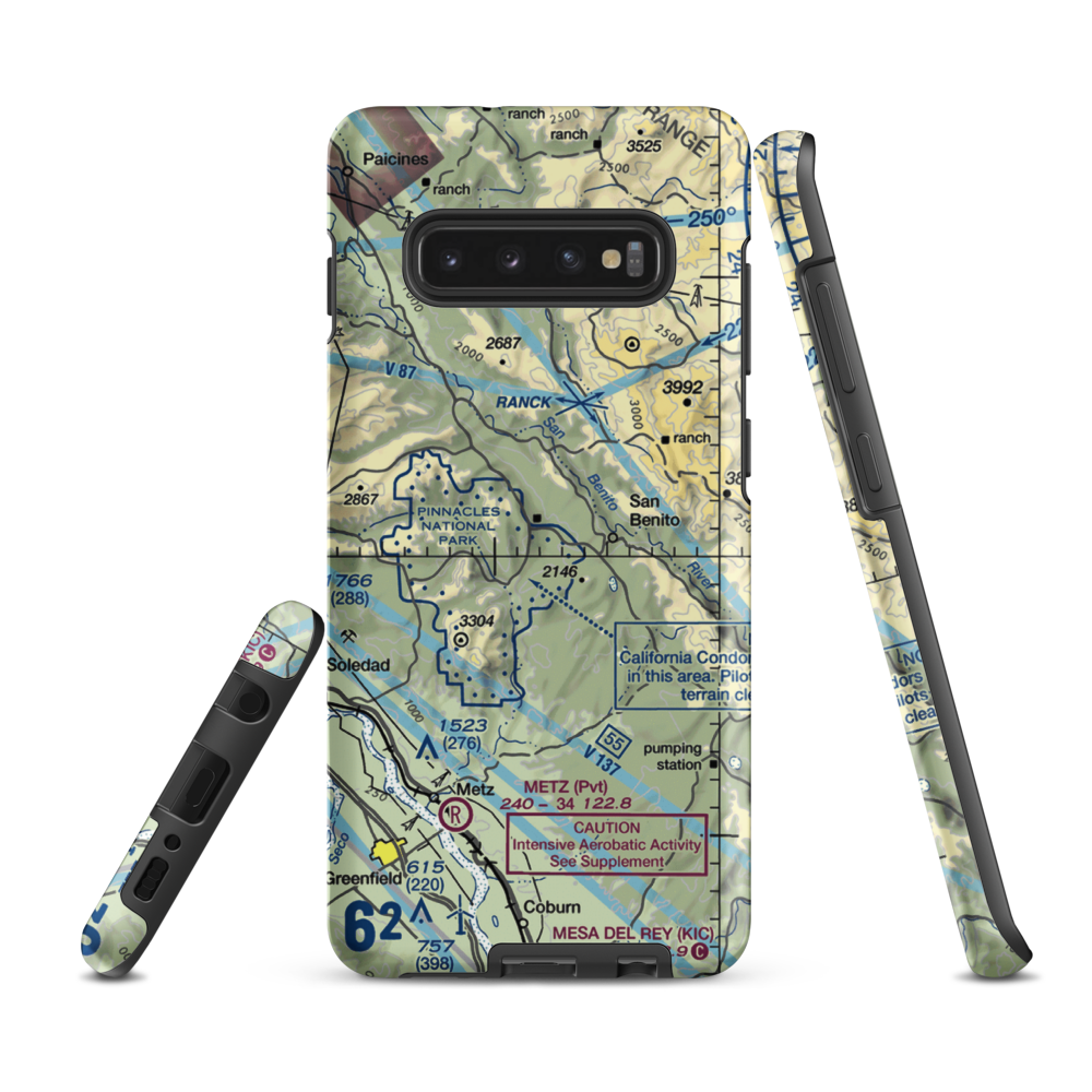 Pinnacles Ranch Airport (O23) VFR Sectional Samsung Phone Case Samsung Galaxy S10 Plus model shown
