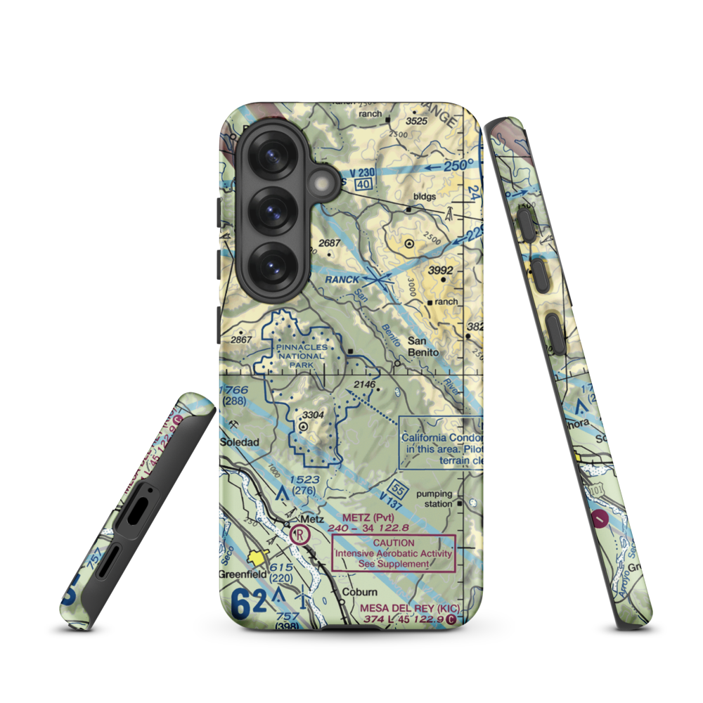 Pinnacles Ranch Airport (O23) VFR Sectional Samsung Phone Case Samsung Galaxy S25 model shown