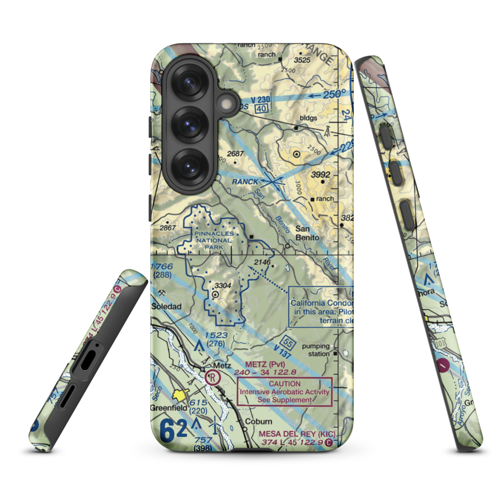 Pinnacles Ranch Airport (O23) VFR Sectional Samsung Phone Case Samsung Galaxy S25 Plus model shown