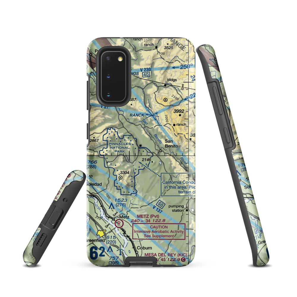 Pinnacles Ranch Airport (O23) VFR Sectional Samsung Phone Case Samsung Galaxy S20 model shown